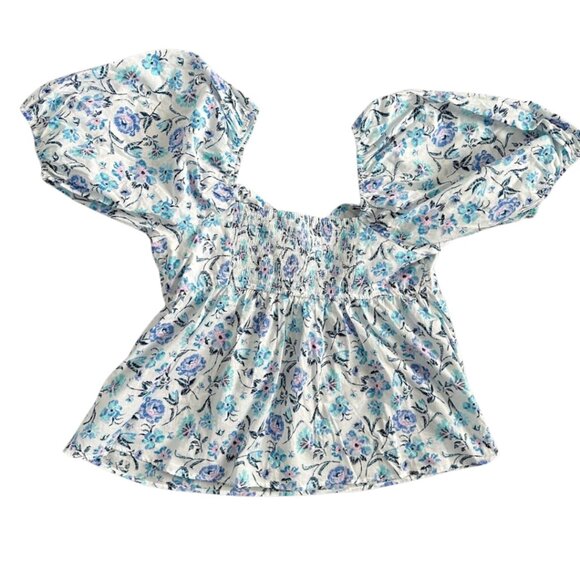 LAUREN CONRAD FLORAL SHORT SLEEVE TOP LARGE NWT - Picture 6 of 6